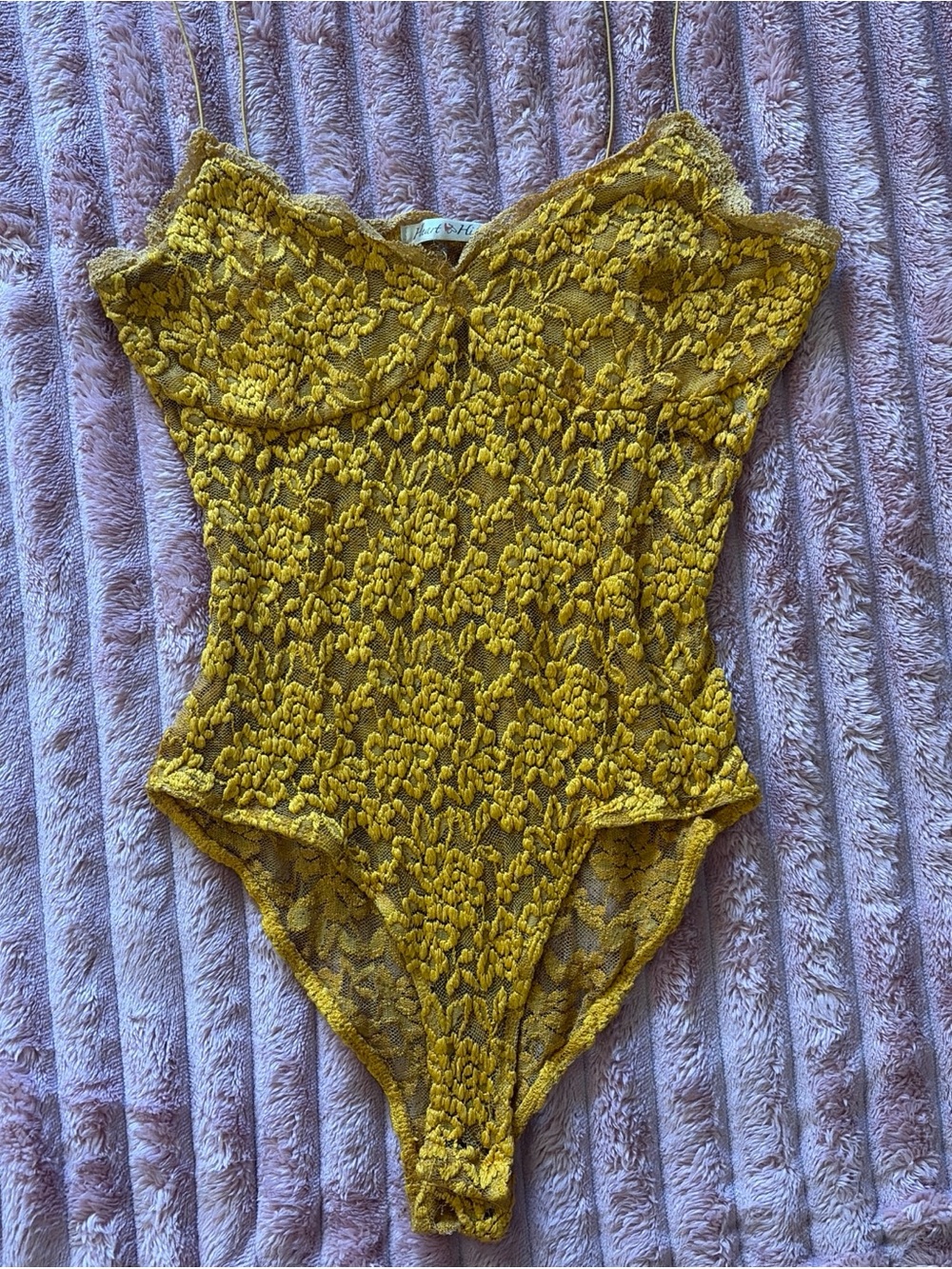 Heart Hips Golden Yellow Lace Camisole